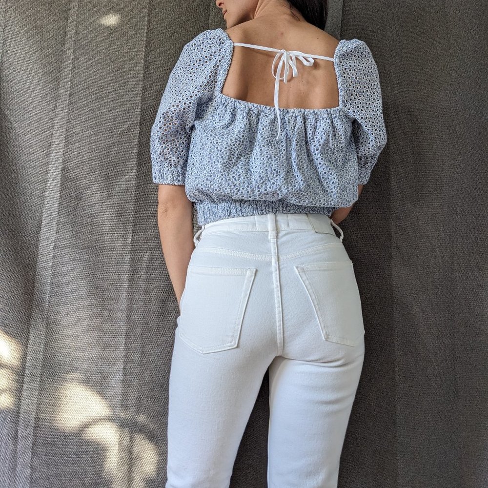 Everlane Eyelet Puff Sleeve